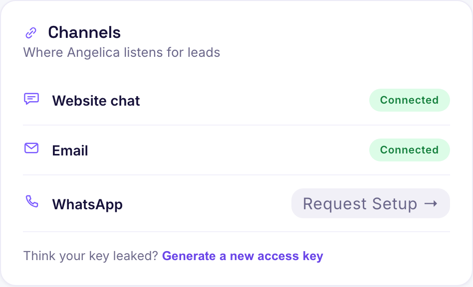 Your access key and your account